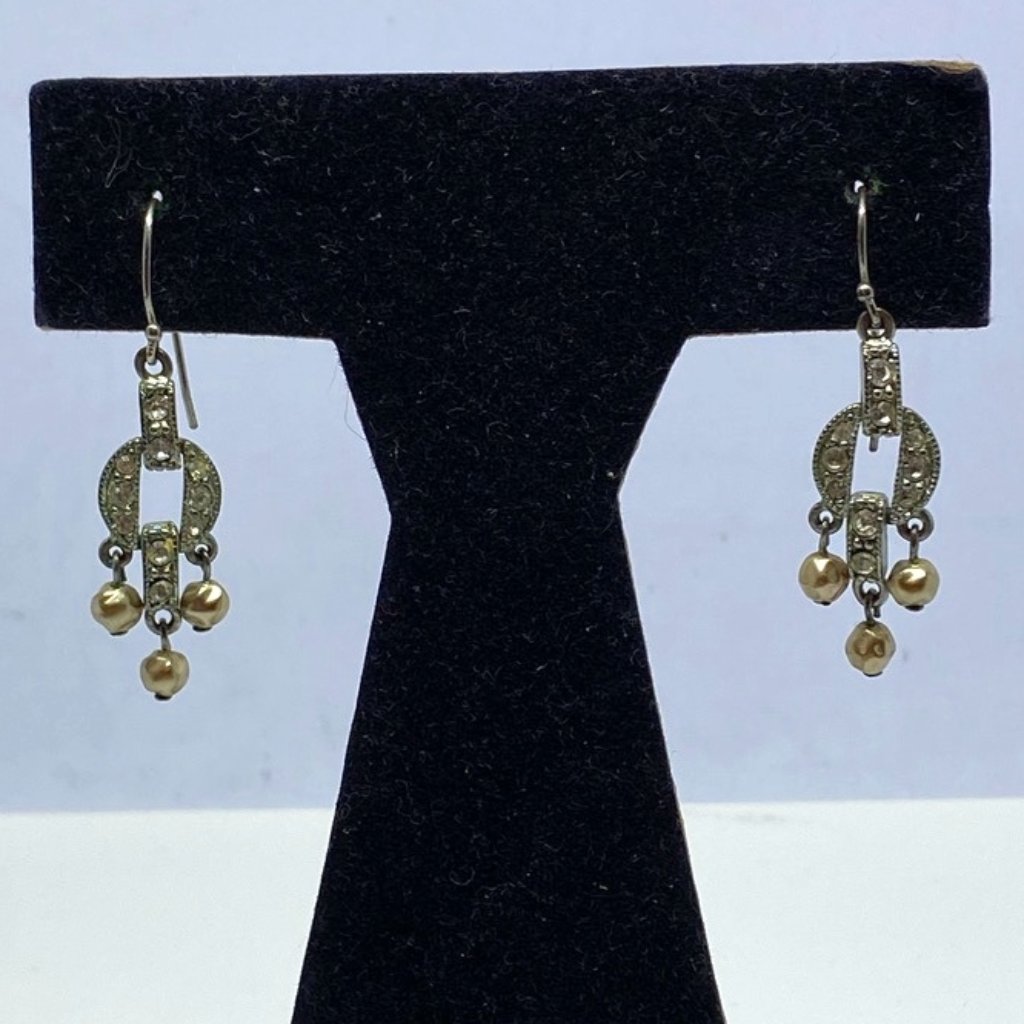 Antique! Custom Made Silver Earrings ~ Beautiful Design ~ 1,5